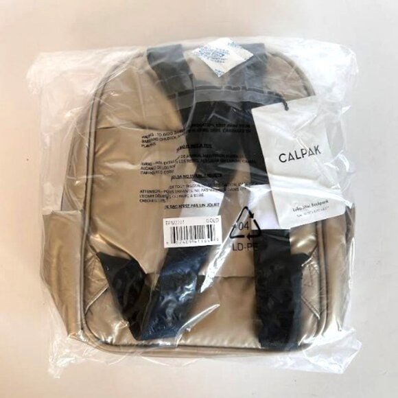 Calpak Luka Mini Backpack Gold Metallic - Picture 5 of 6